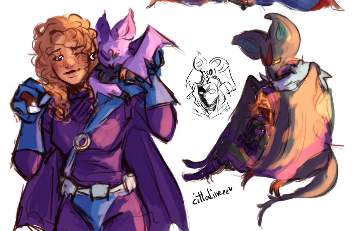 "Steph's favourite Pokemon?" -> i like to think she'd be a huge fan of noibat! (and noivern when they grow up together <3)

#stephaniebrown #pokemon