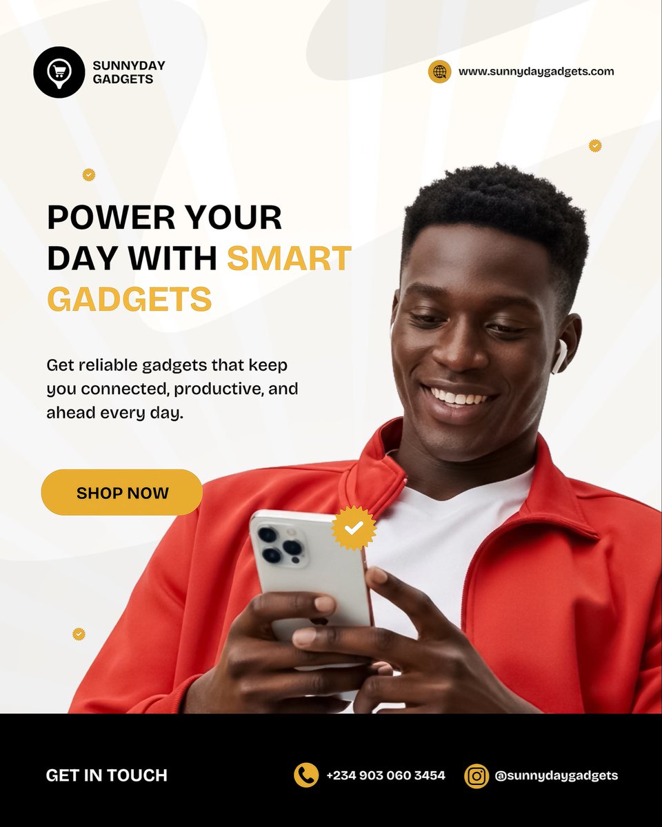 Sunnydaygadgets's tweet photo. Upgrade your day with smart gadgets that deliver speed, style, and reliability. Your smart life starts here. #SunnydayGadegts https://t.co/MEDxmHbCrk