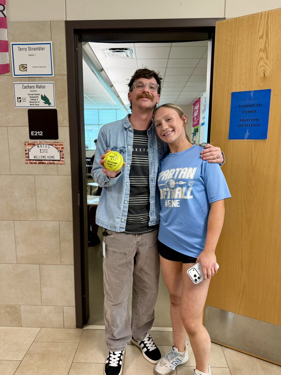 CHSSpartanSB's tweet photo. When our girls earn a game ball… they don’t keep it.

They hand it to a teacher who’s impacted them.

Because it’s bigger than softball. Gratitude. The village.

Culture > everything. 💙

—

Mac McKeon → Profe Gissa
(A&M Consolidated – 1st HS 💣)

Gabby Saavedra → Mr. Bates
(Episcopal – Execution Queen)

Caylee Scott → Dr. Medrano
(Ennis – 2 RBI)

Addi McCroskey → Ms. Hart-Howard
(Midlothian – Great pitching & hitting)

Lexie Arthur → Mr. H
(Henderson – 💣)

Brooke Mayner → Mr. Stanton
(Midlo Heritage – 2-3 💣, 11 K’s)
(Cleburne – 16 K’s)

Ava Ellis → Mr. Stanton
(Tomball – 3-4, 2 doubles)

Kalie Randall → Mr. Matus
(Grapevine – 1st 💣)

#SpartanFam 💙

@CHSSpartans 

Credit: Borrowed from one of my favorites — former CEN10 baseball coach, now at Brewer, Art Senato. Thank you!