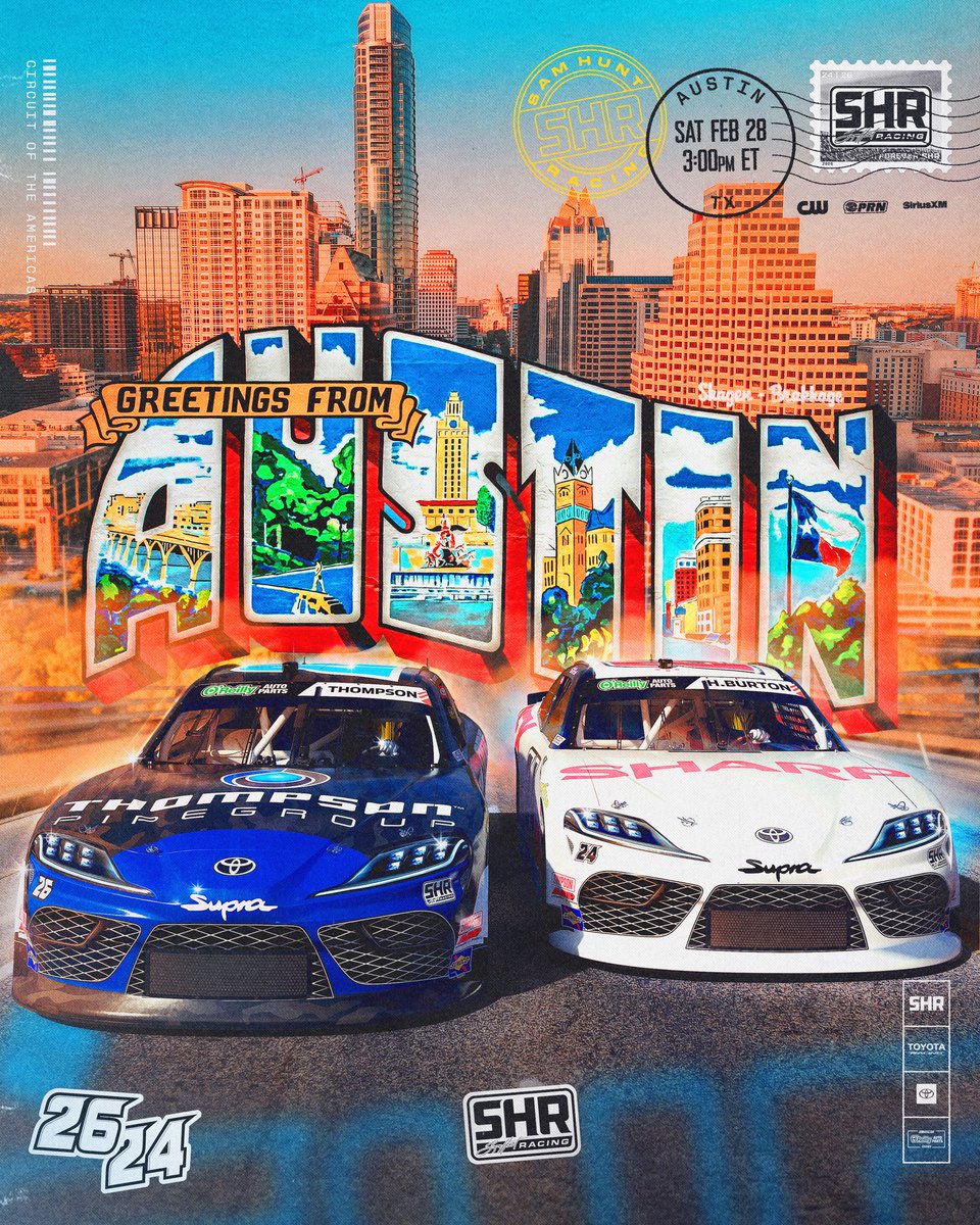 SamHuntRacing's tweet photo. Ready to Texas two step 🐎 

Tune in today at 3 PM ET on The CW Network 

#LetsHunt | #TeamToyota https://t.co/FrnbEF4FQN