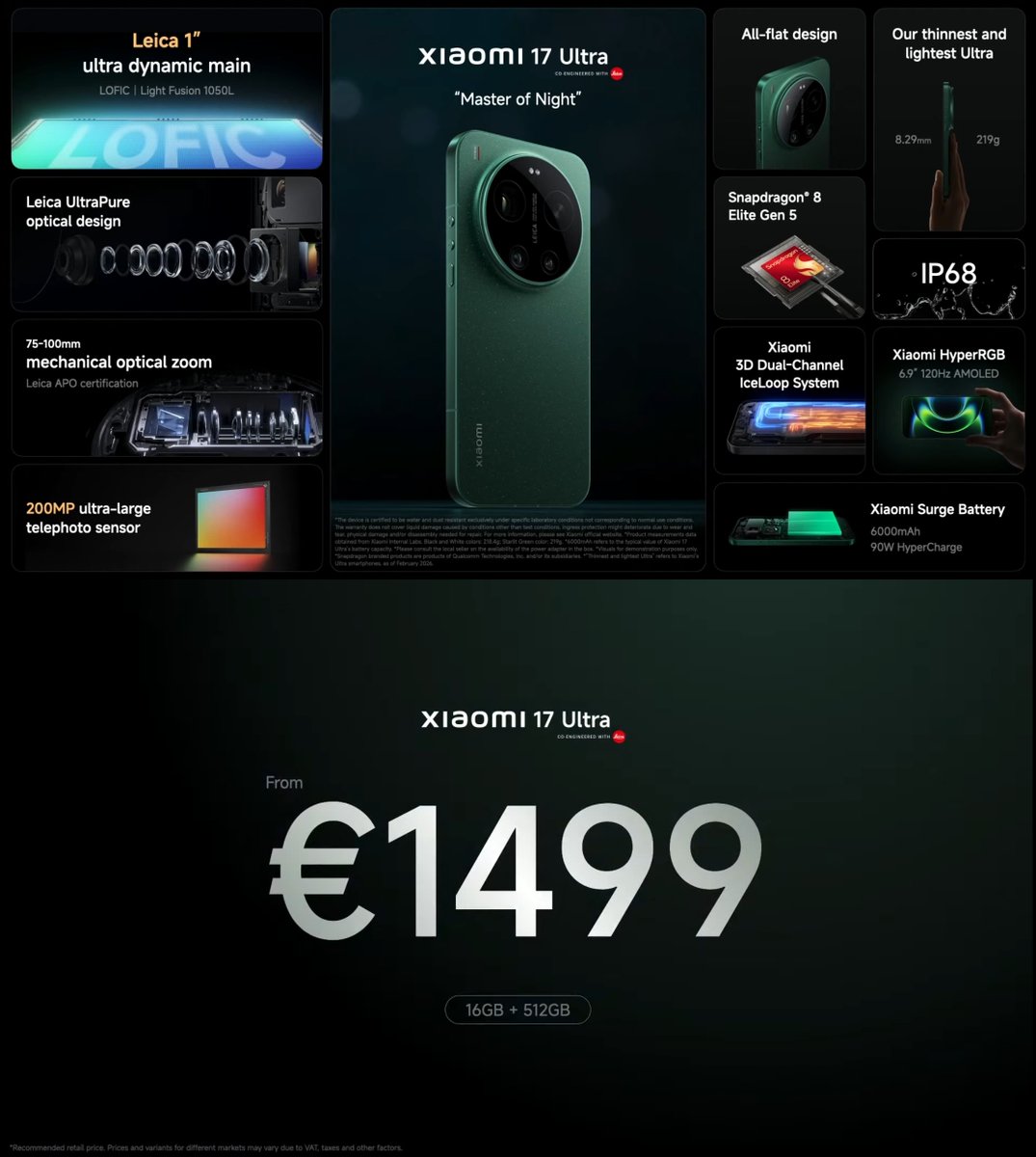 Xiaomi 17 Ultra (€1,499) and Leica Leitzphone (€1,999) launched ...
