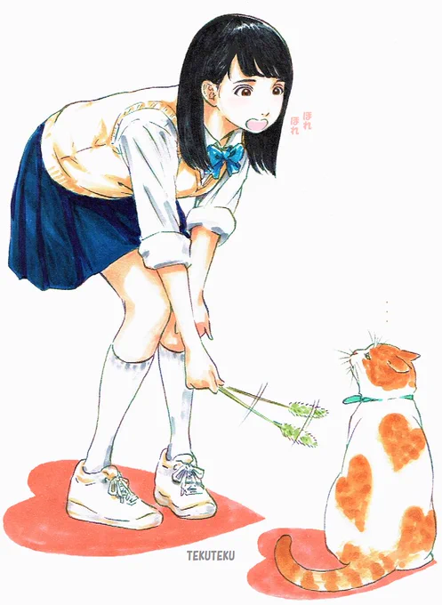 たまに言ってもらえるのでオイラの絵は分類すると"優しい絵"なのかなとただ決して弱い絵だとは思っていなくて、絵の印象は主に線からだと思うのだけど、線の強さというよりは常にモチーフの存在感を重視していて、パースやディテールも含め存在感は生命感でもあるという意識 #オリジナルイラスト
