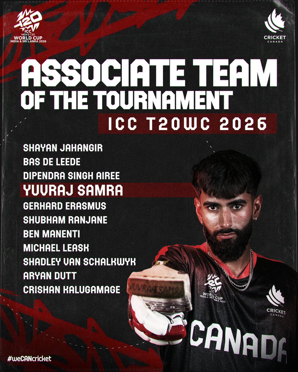canadiancricket's tweet photo. A performance that speaks for itself π¨π¦
#T20WorldCup #AssociateTeam #CricketCanada #weCANcricket https://t.co/dWzp2i2SLO