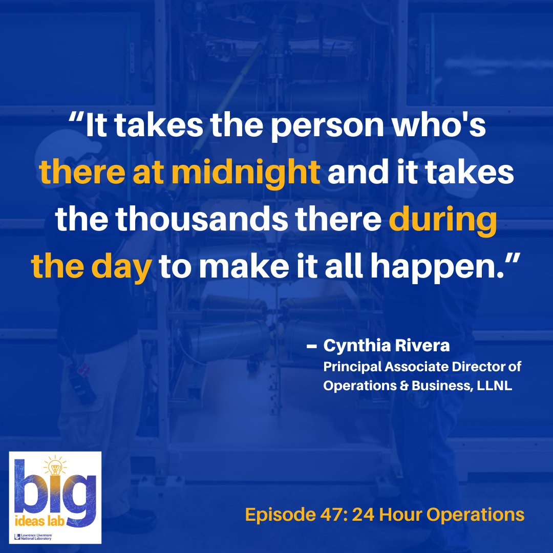Livermore_Lab's tweet photo. Support for LLNL’s operations begins long before most employees arrive. In the #BigIdeasLab podcast, explore the invisible operations at @Livermore_Lab that ensure everything runs smoothly, no matter the hour. https://t.co/YOQUzootJ6 https://t.co/30WtmPci0I