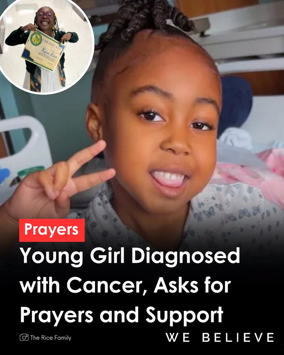 Prayer Request by The Rice Family: 6-year-old Kyra is being very brave as she deals with low-grade brain cancer next to her devoted single mom, Kashiya Rice. 

Found in 2025, she got brain surgery in September 2025 and started chemotherapy in December 2025. She goes on with