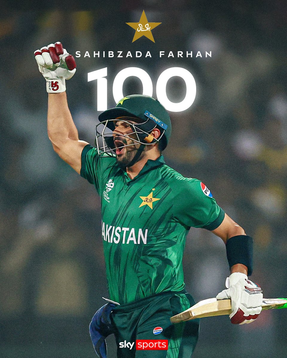 A second century at the 2026 T20 World Cup for Sahibzada Farhan 👏