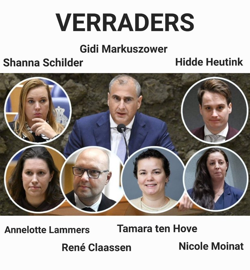 Dit zijn de VERRADERS van de PVV. 

#volksverraders #pvvverraders