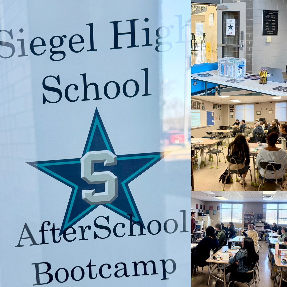 <a href="/SiegelHighStars/">Siegel High School</a> are working hard to prep for the Jr. ACT by spending a Saturday learning the best tips and strategies for raising their score on the test!  At SHS, we know that higher scores OPEN DOORS for our students.  These STARS lead the way!  <a href="/creasyl_rcshsc/">Larry Creasy</a> <a href="/waynes_siegel/">Stephen Wayne</a>