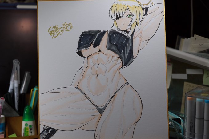 明日(3/1)浅草橋の文具共和会館で開催のブルアカオンリー『清渓川で会いましょう4』に色紙持っていきます!
トキとスオウです。 