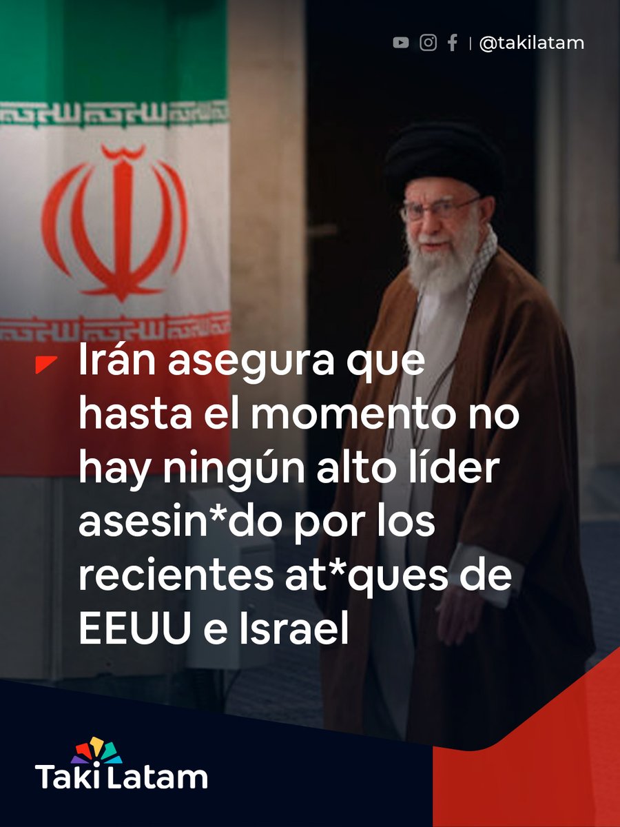 El ministro de Relaciones Exteriores de Irán, Seyed Abbas Araghchi, declaró en una entrevista con NBC News que el líder supremo iraní, el ay•tolá Alí J•meneí está vivo tras el ata-que de Israel y EE.UU.

El canciller anunció que el país ha perdido "uno o dos comandantes"