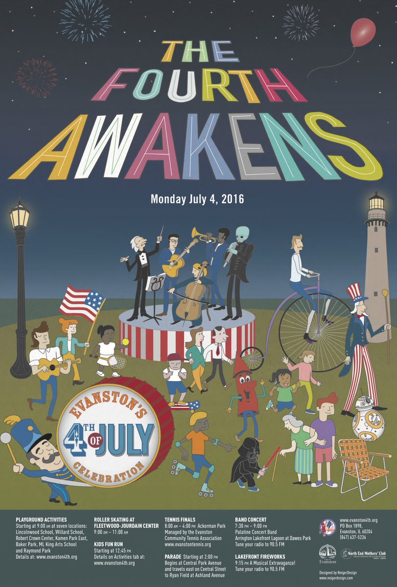 Remember this? Another flashback (a whole decade ago!) to our 2016 program of events! ⭐️

🎨: @NeigerDesign

👉Donate to the 2026 Evanston Fourth celebration! paypal.com/donate/?hosted…