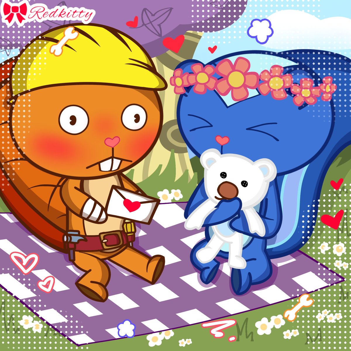 Juliahtf's tweet image. Hello my Kitty Companion&amp;gt;&amp;lt;✨💝
I'm happy to see you right now Anyway I just want to share this even though runs out late, but I don't mind this is the last day of February so I will continue to the other part.
This ship is,litrly I made
#happytreefriendsship #valentinesday #love