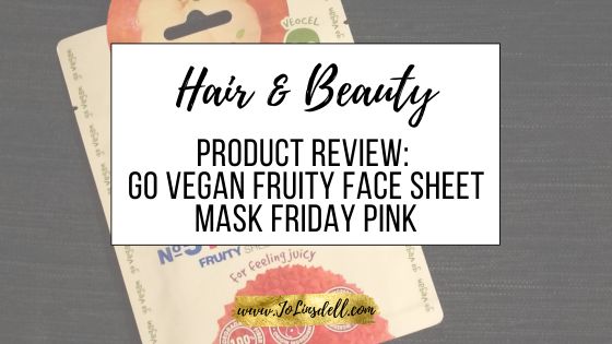 jolinsdell's tweet image. #ProductReview: Go Vegan Fruity face sheet mask Friday PINK jolinsdell.com/2026/02/produc… #FaceMask #SelfCare #BeautyTreatments #GoVegan