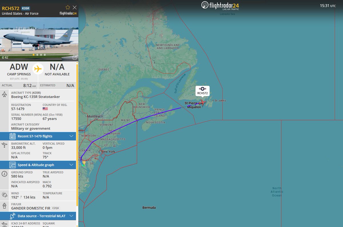 PolishMilRadar's tweet image. #KonfliktNaBliskimWschodzie

W ostatnim czasie z Bazy Lotniczej Gwardii Narodowej Lincoln #KLNK oraz Bazy Lotniczej Andrews #KADW w Stanach Zjednoczonych 🇺🇸 wystartowało już łącznie jedenaście "latających cystern" ✈️ Boeingów KC-135R/T Stratotanker Sił Powietrznych Stanów