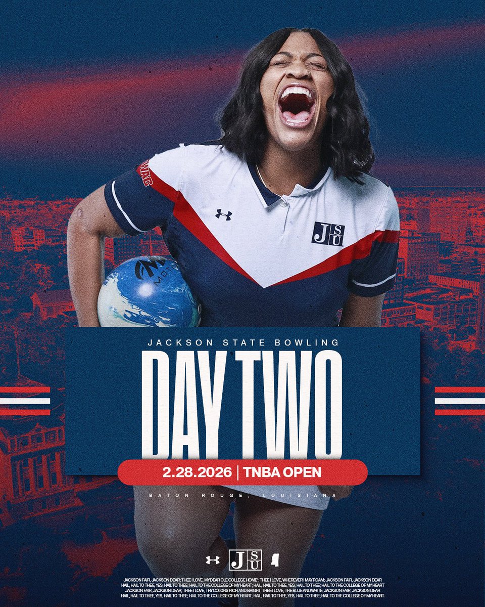 GoJSUTigers's tweet photo. 🎳TNBA OPEN Day 2🎳
📍| Baton Rouge, La.
🎳| All Star Lanes
⏰| 9:30 a.m.
💻 | https://t.co/xQRvEbcIAj
#TheeILove | #GoJSUTigersBOWL🐅 https://t.co/wJMxSrD00d