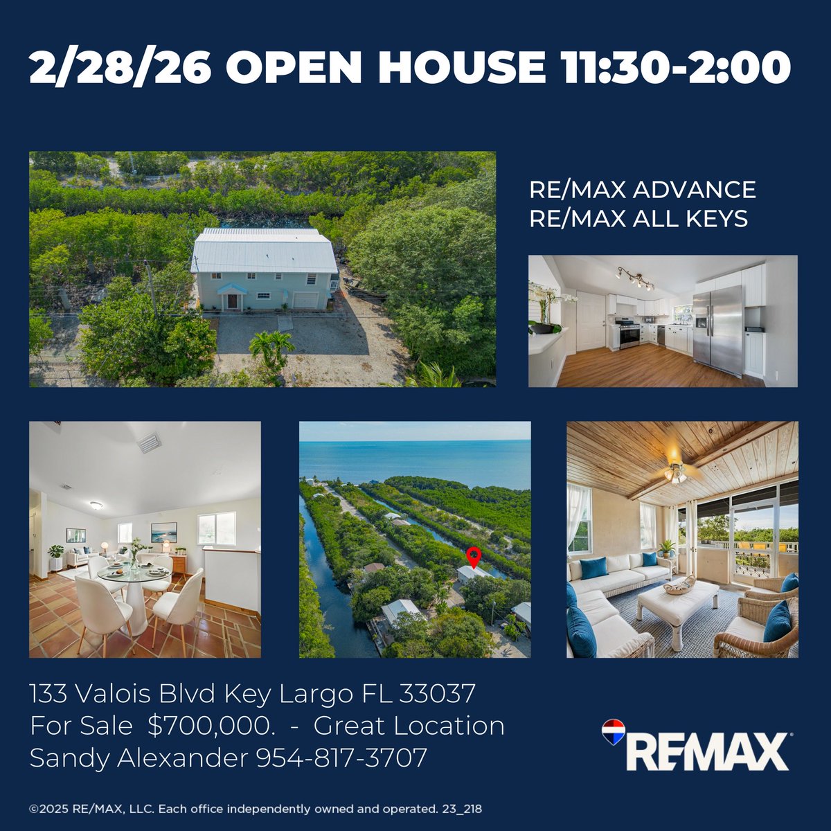 SandySoldMyHome's tweet photo. Sandy Alexander 954-817-3707  Realtor, CRS, SRS, RENE, LHC  - REMAX Advance / REMAX All Keys Selling South Florida and the Florida Keys ❤️🤍💙 #remax #remaxagent #keylargo #floridarealestateagent #floridarealestate https://t.co/urZG86EJGL
