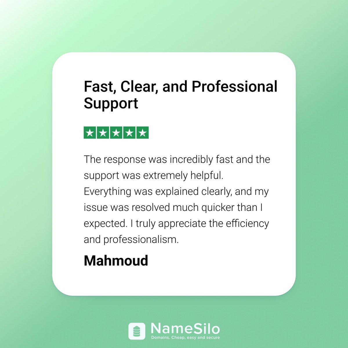 namesilo's tweet image. Fast is good. Fast and helpful is better.

We appreciate feedback like this because it reflects the kind of clear, efficient support we aim to provide 💬

#TechSupport #UserExperience #DomainNames