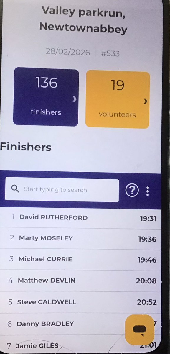 Valley parkrun tweet media