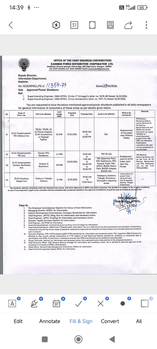 Sub-Transmission Division, 1st (KPDCL) PDD,Bemina tweet media