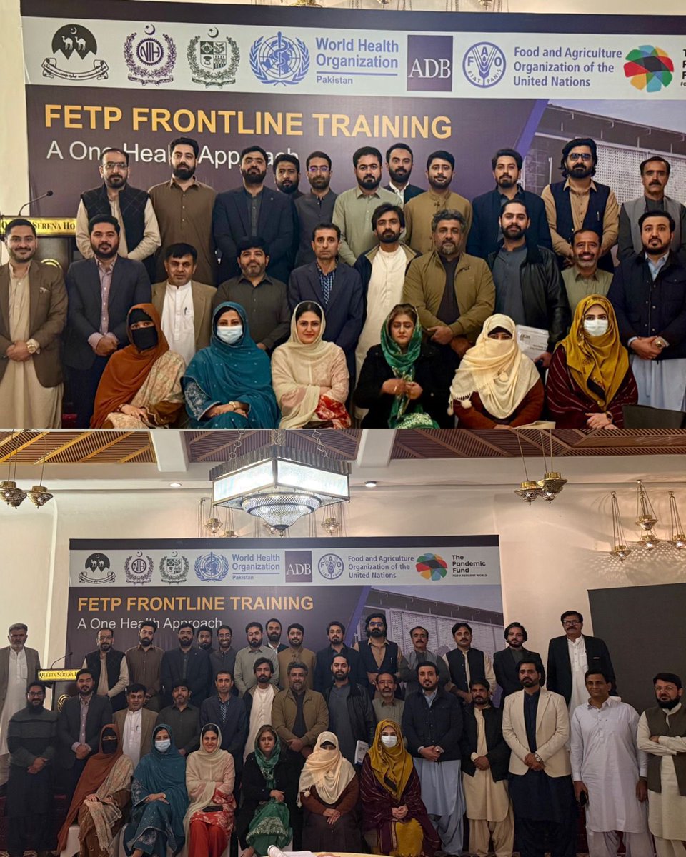 healthdeptbal's tweet photo. FETP Frontline Training Program's second contact session held in Quetta . Focus on One Health approach for integrated disease prevention . https://t.co/znoScsjtlY