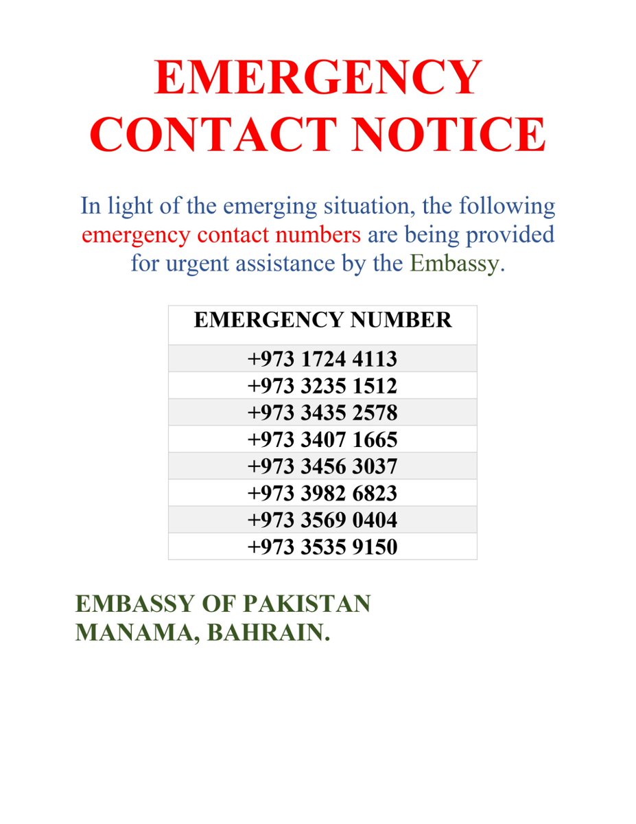 Pakistan Embassy Bahrain tweet media