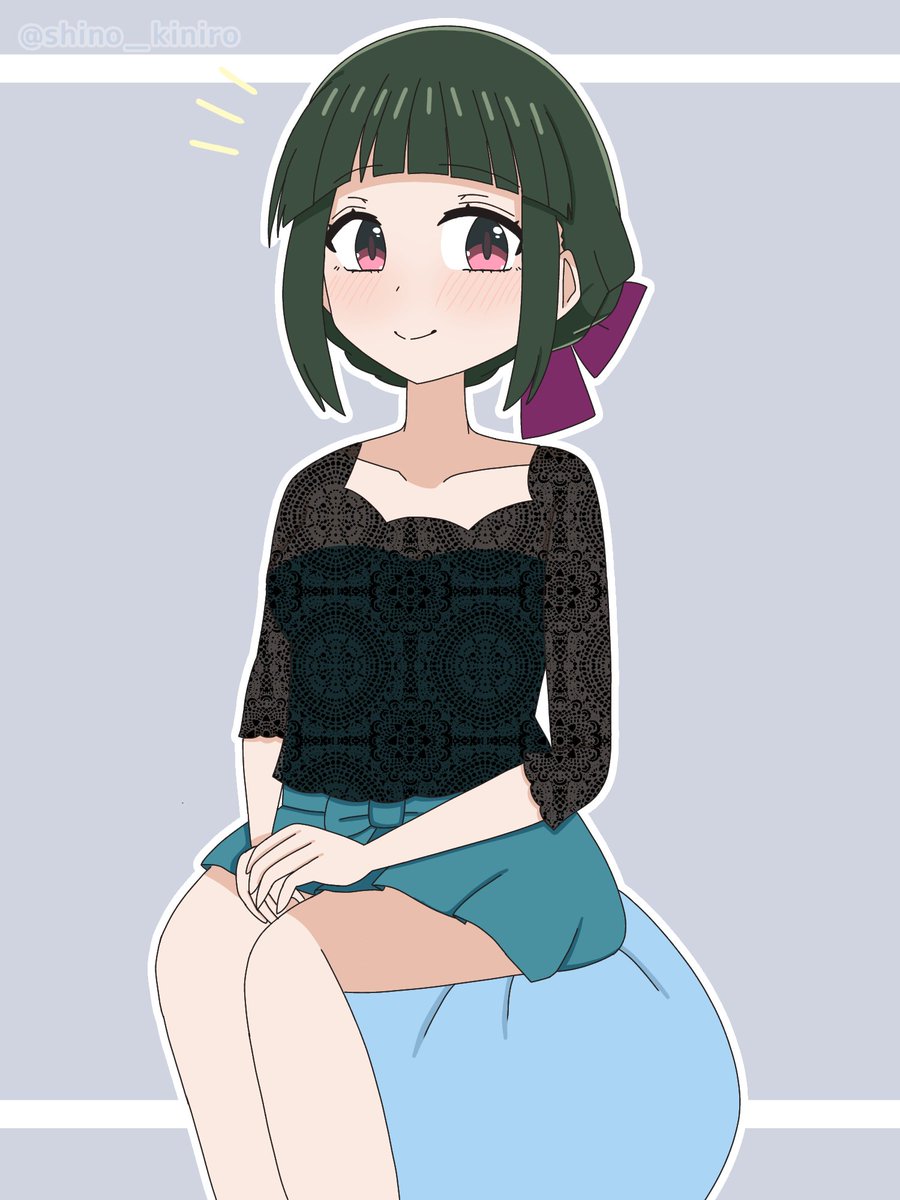 #きんいろモザイク版深夜のお絵かき60分一本勝負

大幅な遅刻ごめんなさい…
女の子らしく(そうでもないかもですが💦) 上品に座っているシチュエーションで描きました…！