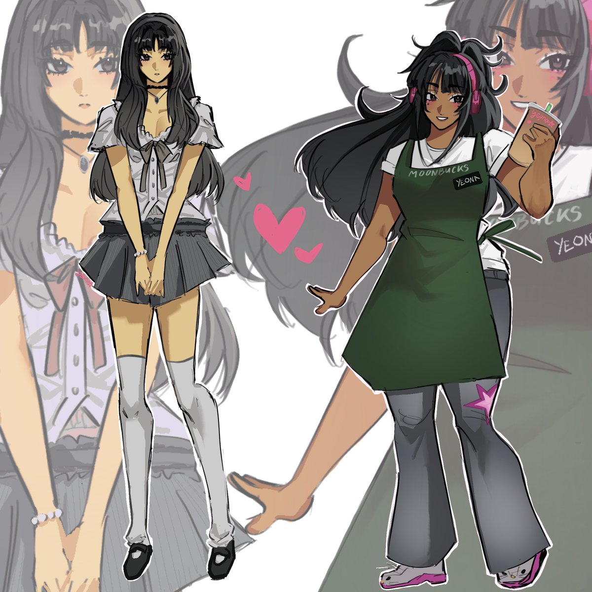 quick art for my 2 fav mains with their custom fits (used them since db1 ad STILL DO) my Y+Y duo 4ever

#DayBreakroblox #Daybreak #daybreakfanart #yantian #yeonajeung