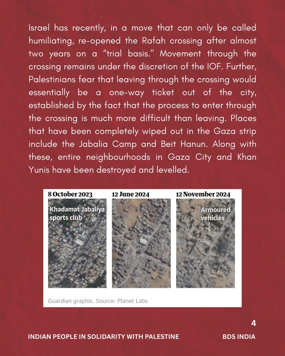 BDS_in_India's tweet photo. ZIONIST ISRAEL HAS ETHNICALLY CLEANSED PALESTINIANS OUT OF RAFAH!

MOST OF THE GAZA STRIP HAS NOW BEEN FLATTENED AND DESTROYED!

CONDEMN THE SETTLER-COLONIAL STATE WITH THE UTMOST SEVERITY!

#FreePalestine #TerroristIsrael #IndiansWithPalestine #Palestine #Rafah #Gaza

1/ https://t.co/K1RDK9L2y0