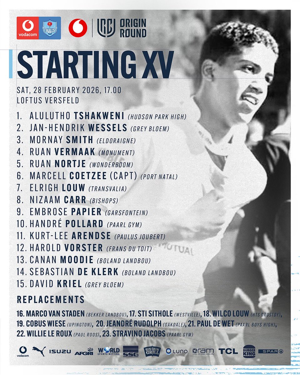 All the Best to the Lads as They take on The Arch Rivals, The Sharks @ the Fortress that is, Loftus in this Epic Clash of the Titans North Vs South Derby…Give Them Horns… #BlueBulls ⁦<a href="/BlueBullsRugby/">Official Blue Bulls</a>⁩