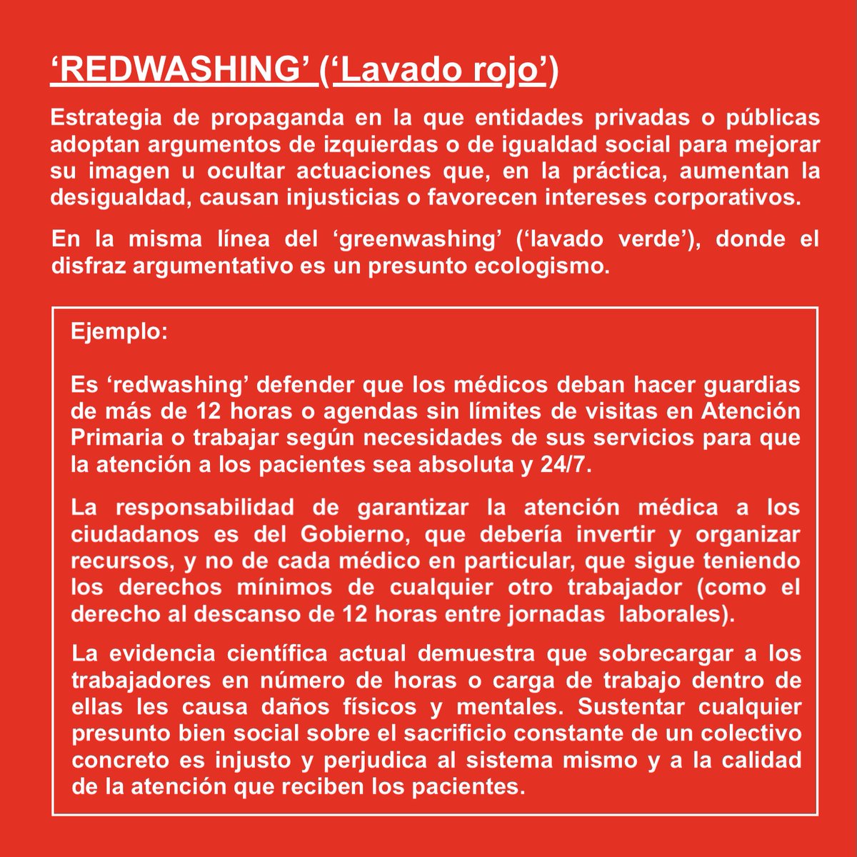 vara_robles's tweet photo. @amytsmedicos ¡Y a seguir combatiendo la campaña de desprestigio contra el colectivo médico! 💪¡Basta de discursos maliciosos cargados de #redwashing (lavado rojo), #morallaundering (lavado moral) y #leftsplaining (progre explicación)! #estatutomedico #huelgamedica #estatutopropio https://t.co/6z9IhECGWT