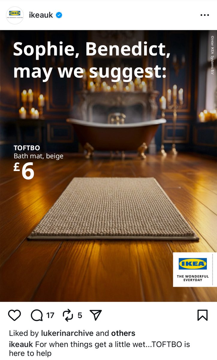 NoContxtBton's tweet photo. Ikea UK unserious https://t.co/g1TH7o3M2H
