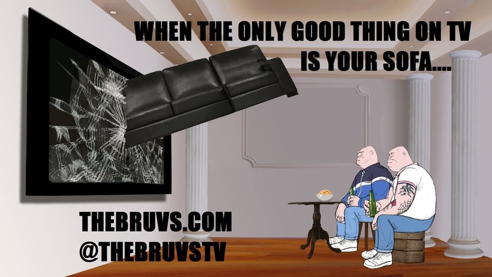 TheBruvsTV's tweet image. We like to express ourselves youtube.com/watch?v=IJfa7y… #TheBruvs #TVcritics #sofa #telly #brothers #cartoons #comedyshow 
SUBSCRIBE TO THE BRUVS YOUTUBE CHANNEL