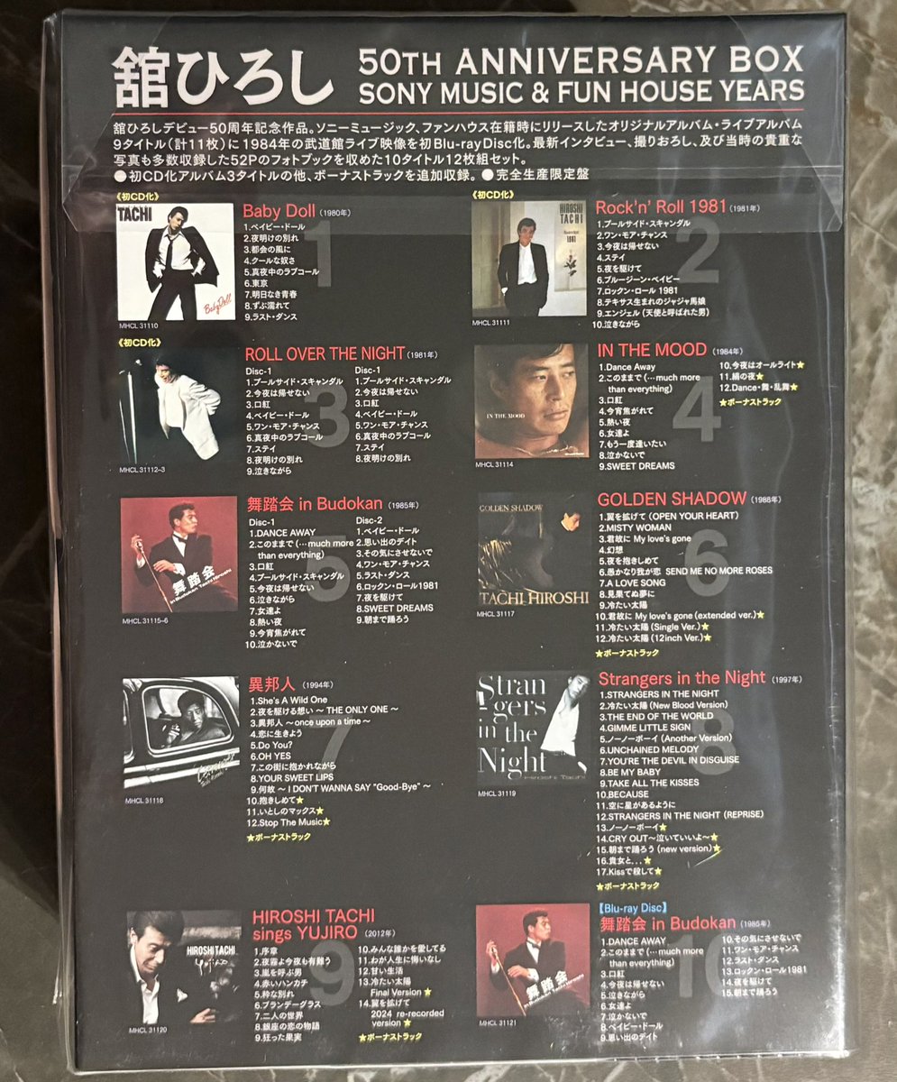 舘ひろし50th ANNIVERSARY BOX やっと手元に…⸜( *´꒳`*)⸝ 舘さんの