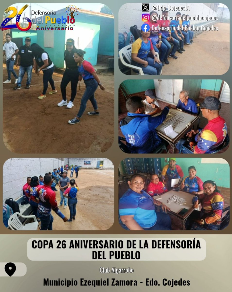 En el marco del 26 Aniversario de la Defensoría del Pueblo, la Defensora Delegada Abg Corina Lago dió continuación a los Juegos Deportivos. Dicha actividad contó con la presencia del Frente Preventivo, Senades, Ministerio Público y Defensoría del Pueblo