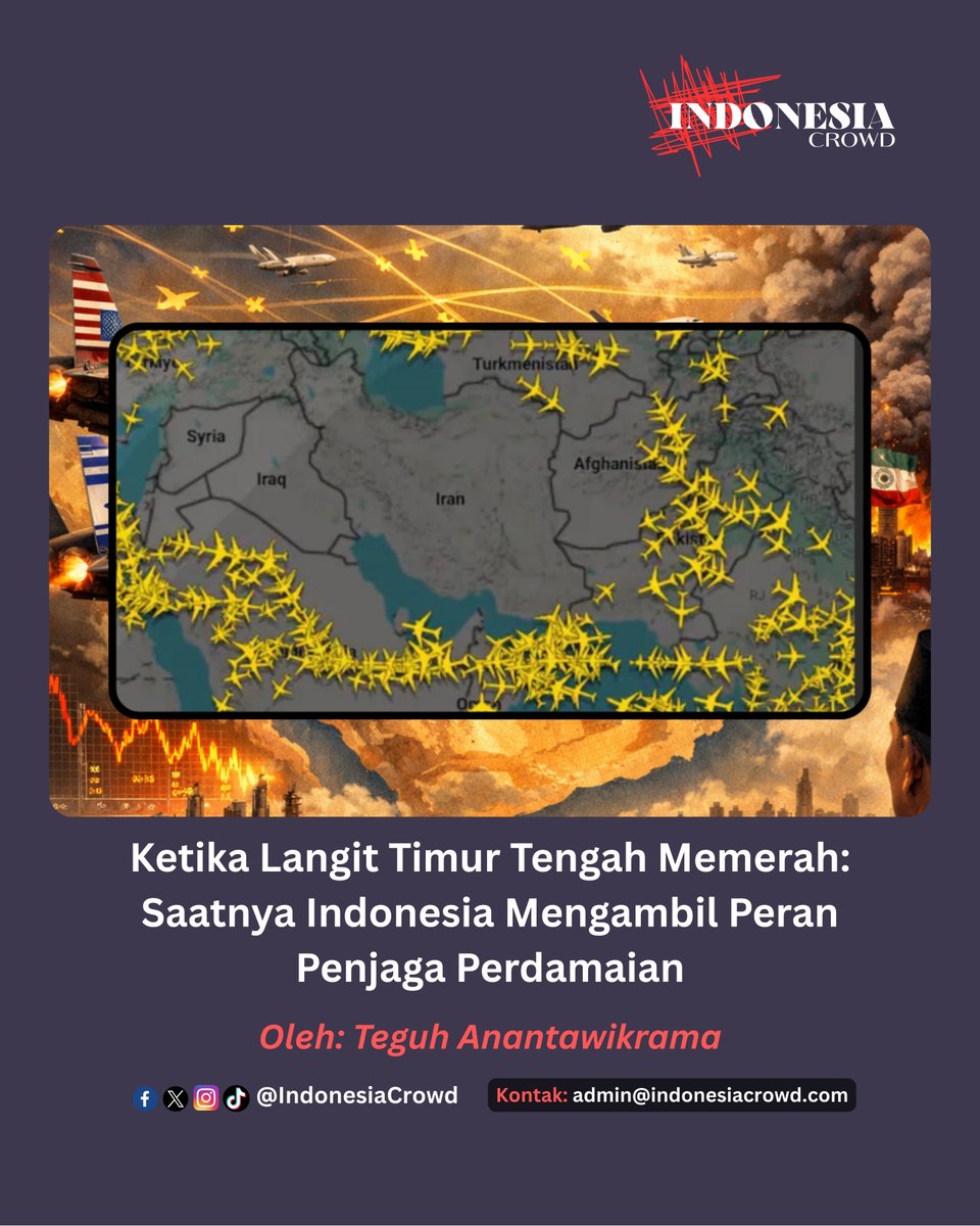 IndonesiaCrowd's tweet photo. Kegagalan perundingan Washington dan Teheran bukan sekadar kegagalan dialog dua negara. Ia adalah alarm keras bagi sistem internasional yang semakin rapuh

Sebagai bangsa yang menganut politik luar negeri bebas-aktif, Indonesia tidak boleh menjadi penonton
https://t.co/4eTxhS1izw https://t.co/L7lVgumSGB