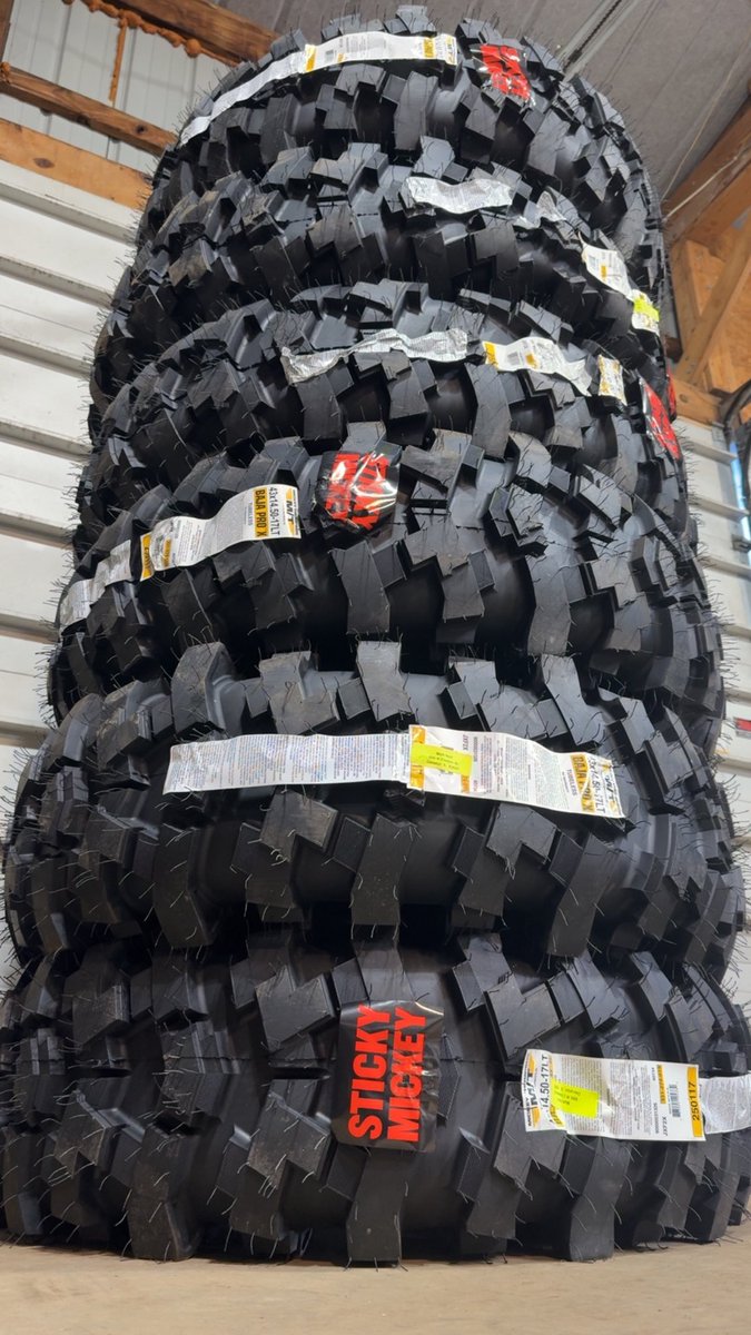 Fireman5481's tweet photo. Mickey Sticky Tire Tower! 🚙🏆  Mickey Thompson Baja Pro X sticky tires are going to be put into full action next week at the NRRA season opener! #MattHoltRacing #MickeyThompson #BajaProX @MickeyThompsonT https://t.co/MSJErhx11j