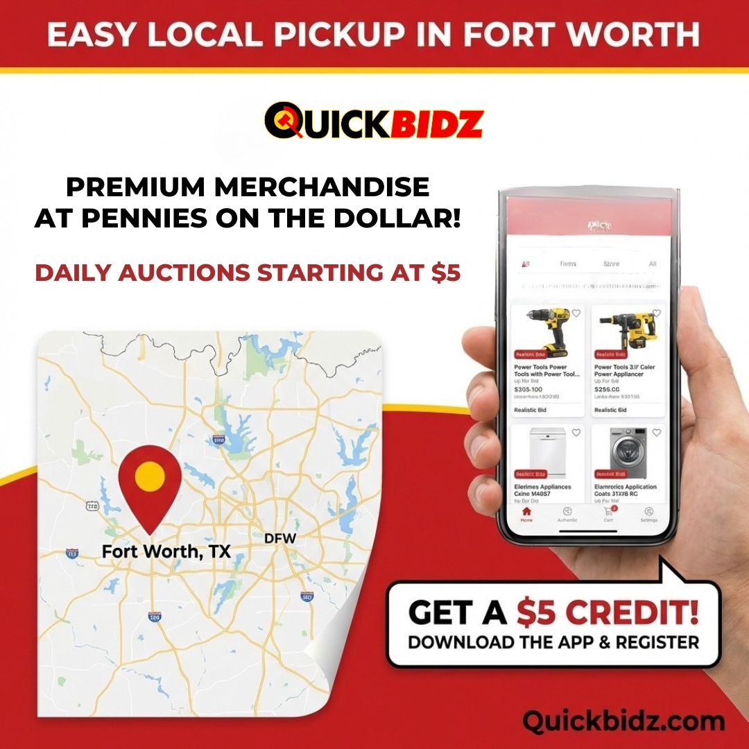 quicklotz's tweet image. Ready to grab your auction wins? See how easy pickup is at our Fort Worth site and schedule your visit today to claim your treasures! #QuickLots #AuctionWins #FortWorthTX #PickupReady #LiveAuctions #ShopLocal #BidSmart #TreasureHunt