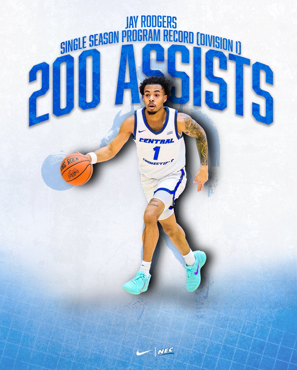 CCSU_MBB's tweet photo. That is 200 this season for our guy Jay Rodgers 💪 https://t.co/TOxlJZZliM