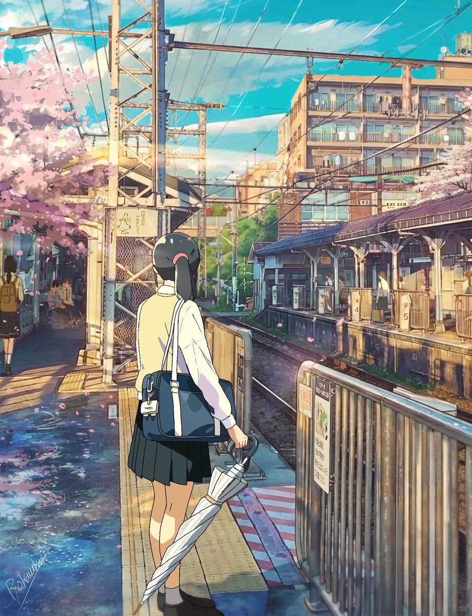 ryowelcome1's tweet photo. イラスト「そのレールの先に、祝福を。」 https://t.co/eoWnMK6ZGy