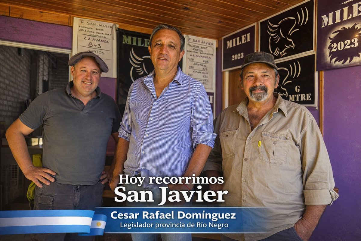 ¡Hoy recorrimos la comuna de San Javier!
Estuvimos escuchando a los vecinos, disfrutando de sus bellezas naturales y, sobre todo, conociendo de cerca sus sueños y proyectos.
Seguimos caminando y construyendo libertad. 
#SanJavier #RíoNegro #LaLibertadAvanza #CesarDominguez  #LLA