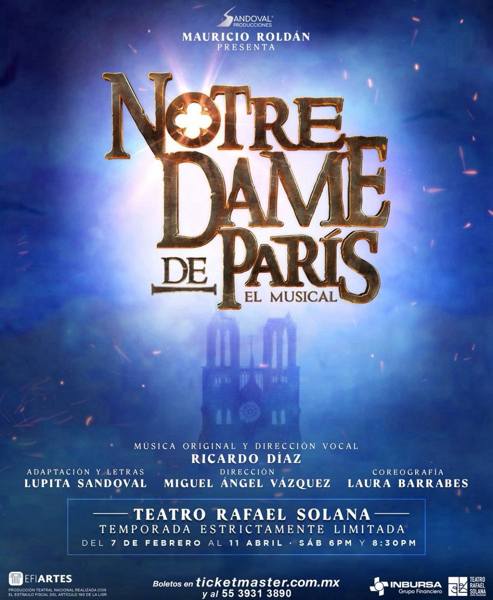 venalteatroMX's tweet photo. Tenemos pases dobles para que se vayan HOY "Notre Dame De Paris" 6pm en el Teatro Rafael Solana

Únicamente:

🌟Nombre completo
🌟Like y RT a esta publicación
🌟Captura de Pantalla de que comentaste alguno de nuestros videos en YouTube 👇🏾

https://t.co/swkoAFmFbc https://t.co/tixZqwoNyk