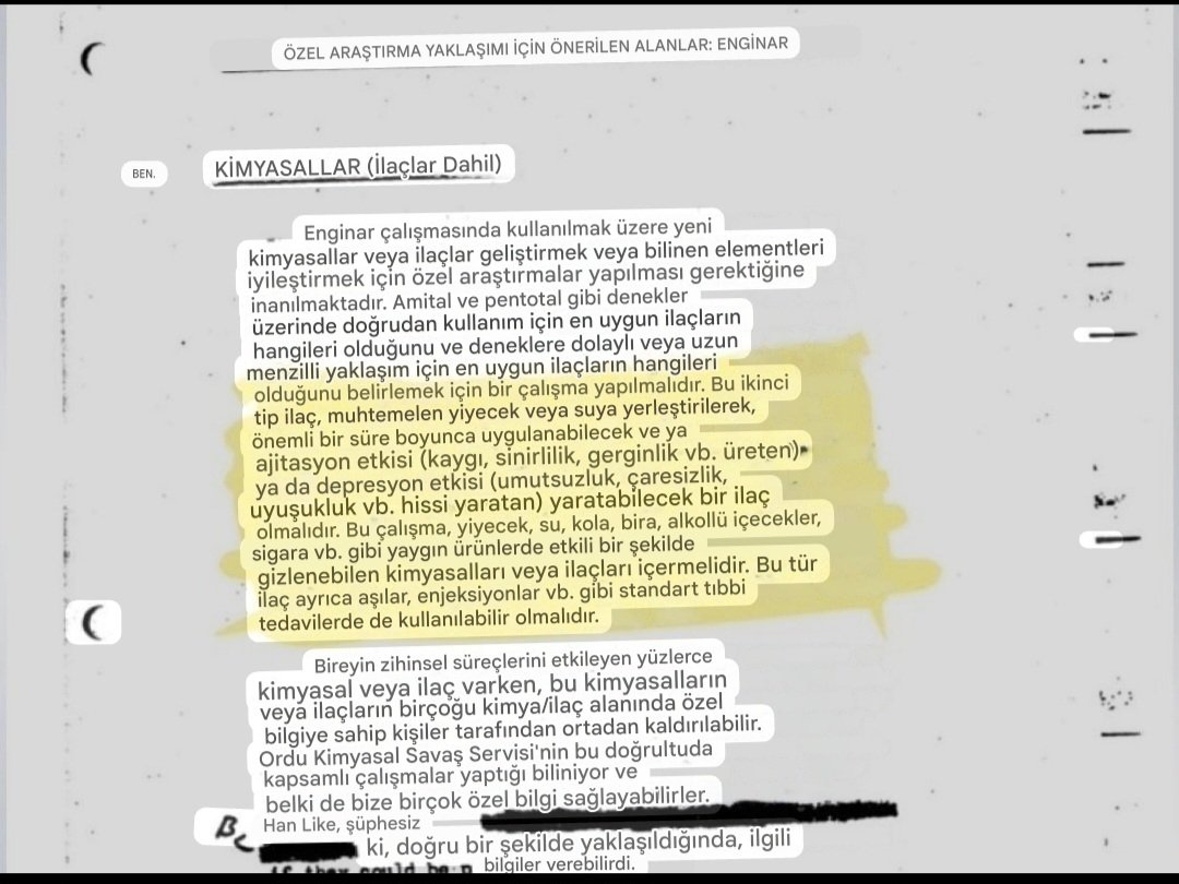CIA'nın gizliliği kaldırılan MKULTRA belgesinde, tüm nüfus gruplarının uyuşturulması gerektiğini söylüyor.

Yiyeceklere, suya, Coca-Cola'ya, alkole, sigaraya ve hatta aşılara konulan maddeler, zamanla yavaş yavaş kaygı, umutsuzluk, gerginlik ve depresyona yol açmayı amaçlıyor.