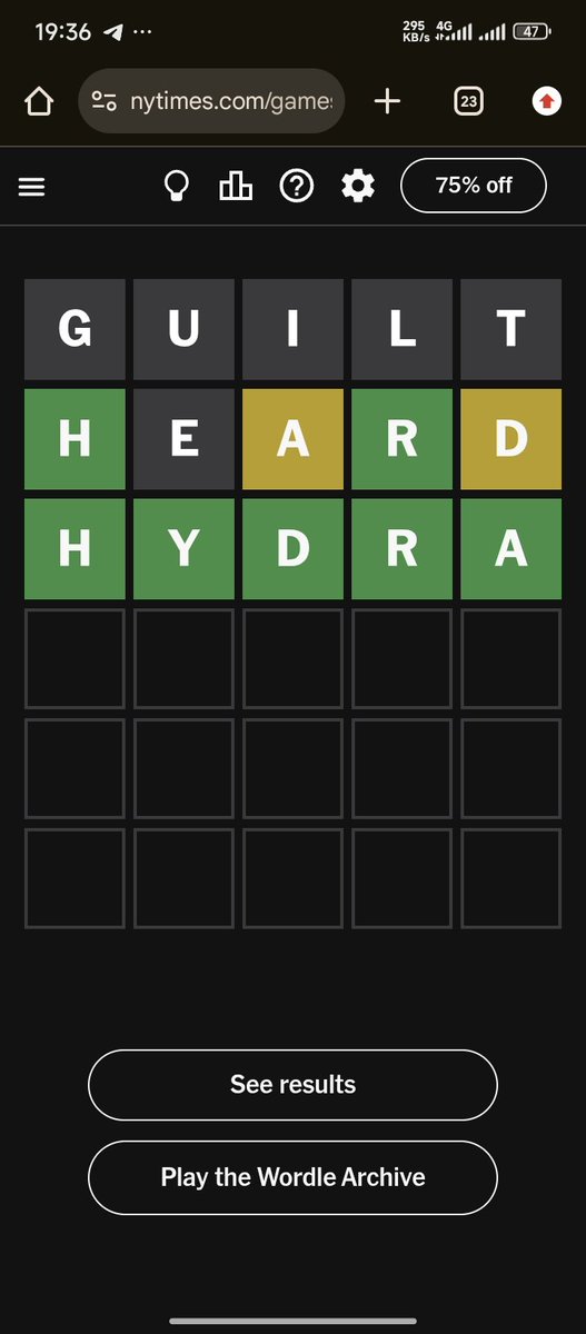 😎😎😎 #nytimes #Wordle #WordOfTheDay