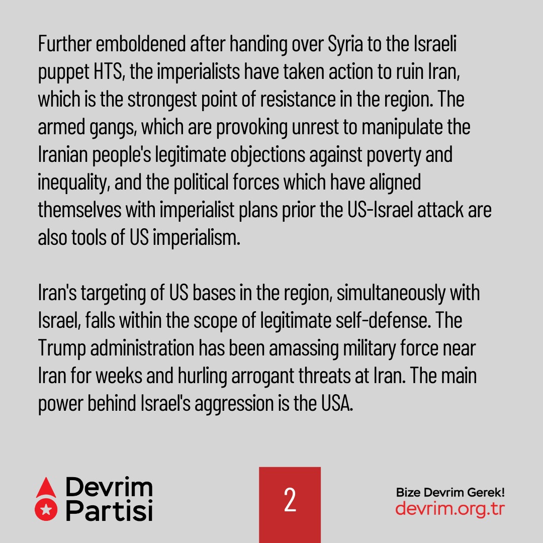 devrim_int's tweet photo. STATEMENT | Imperialism Will Be Defeated! https://t.co/g4tNwPN4Uw