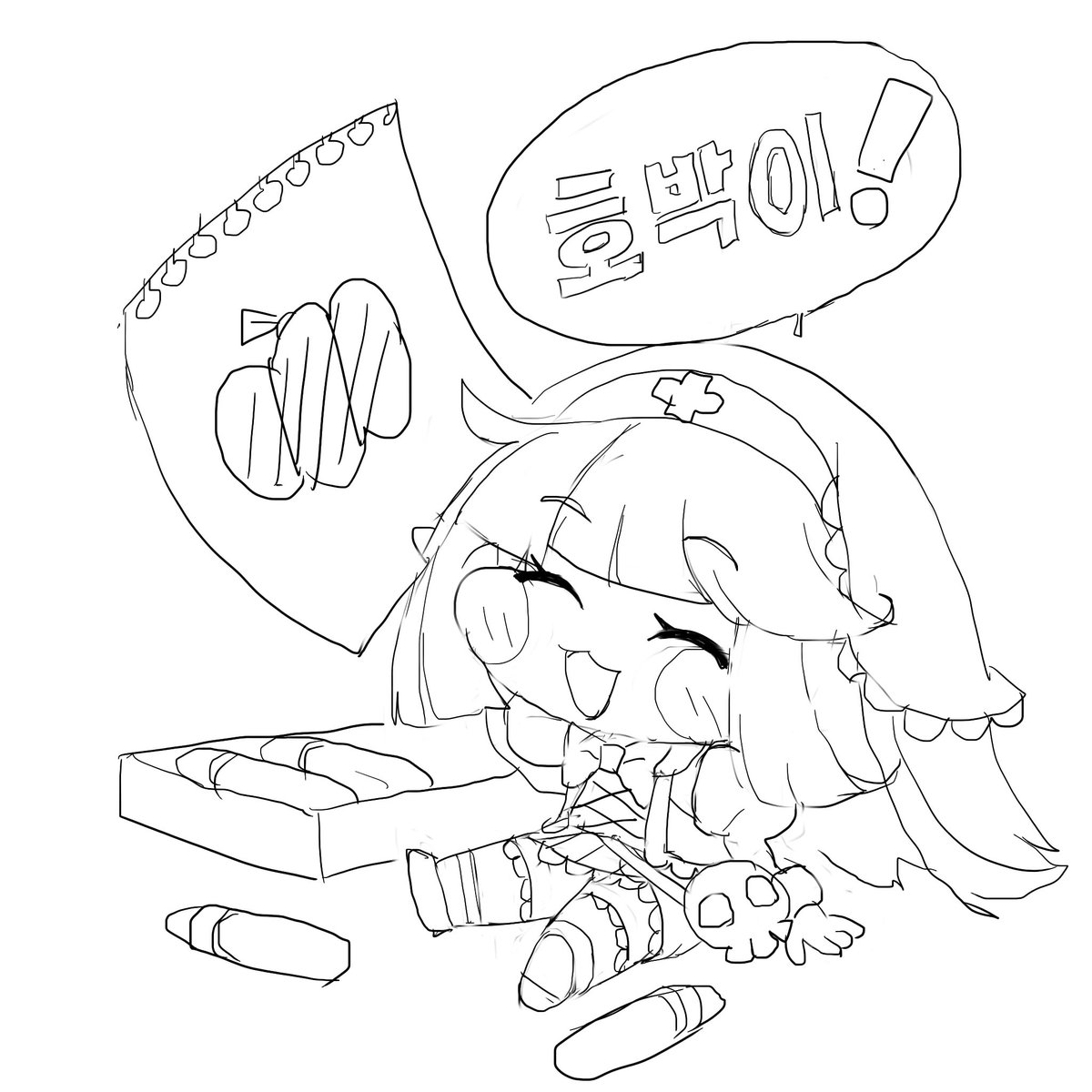 トリッカル ホバギ♪🎃 息抜き落書き ｽﾋﾟｷ初描きですw