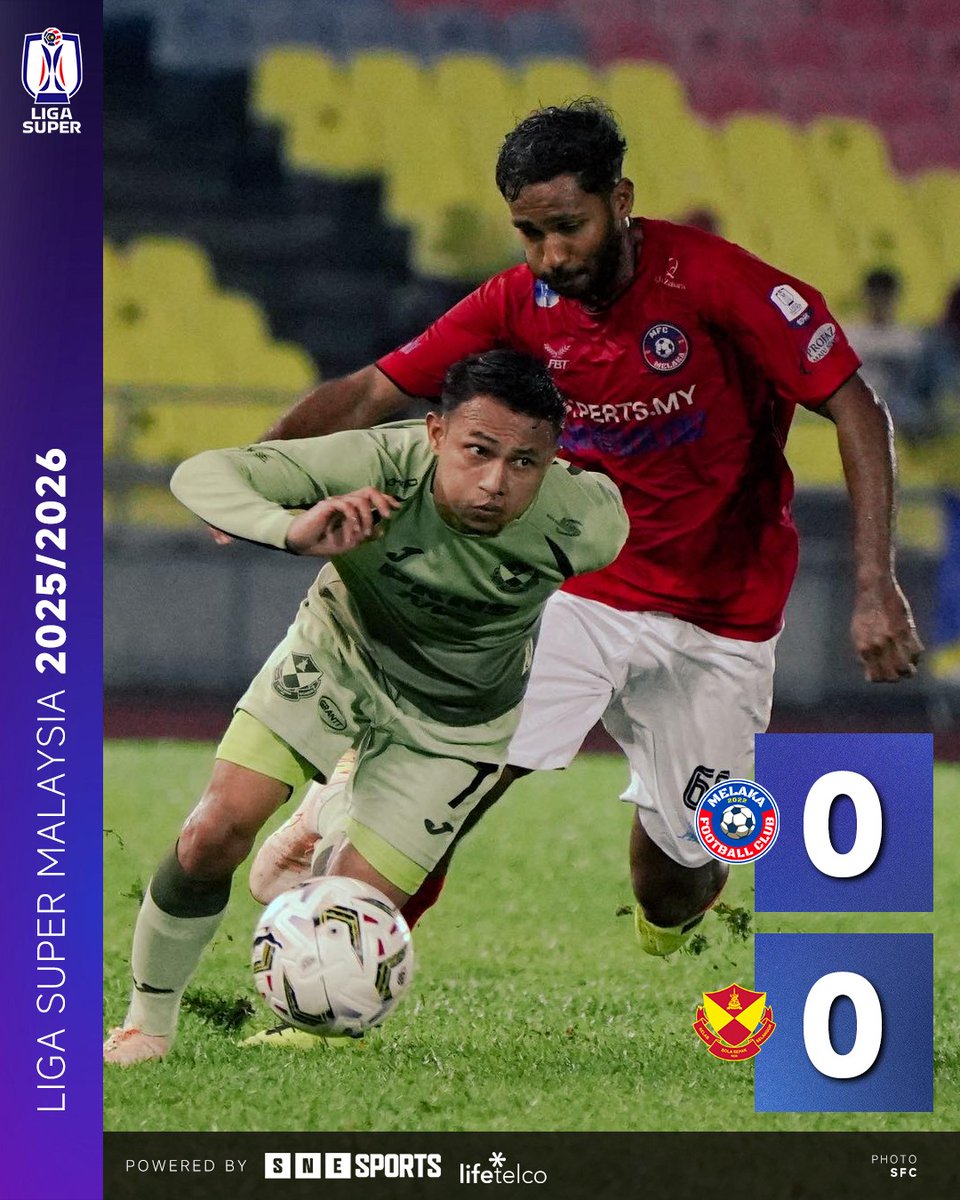 SNE_Sports's tweet image. #LigaSuper 2025/26 Matchday 19 Results

FT: Melaka FC 0-0 Selangor FC

📷 : SFC

#MELSEL #MelakaFC #SFC
#SNESports
#LifeTelco