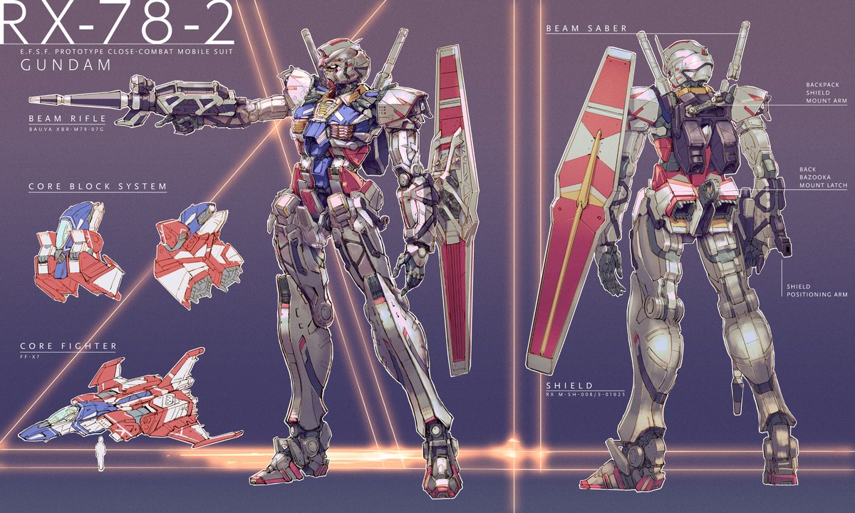 「#私はこういう絵を描いています ガンダム系。コンセプトからの再構築。 ・コアファ」|yutoriのイラスト