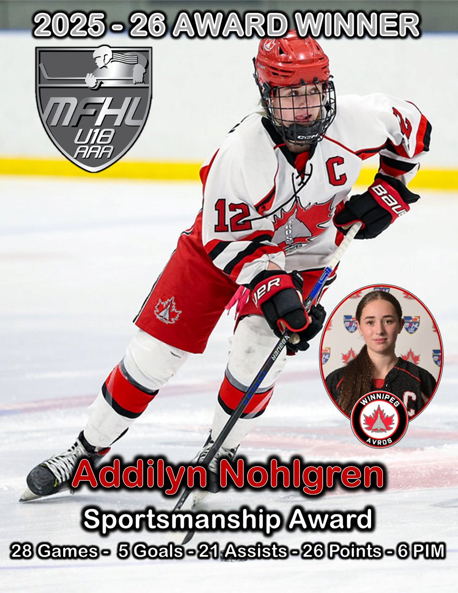 Manitoba Female Hockey League - U18 AAA tweet media