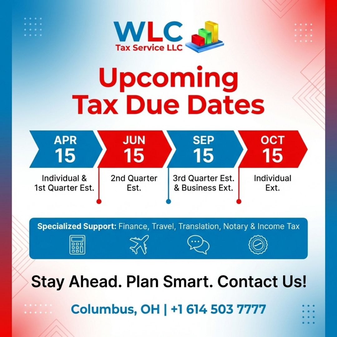 WLCTaxSrvicellc's tweet image. Stay ahead of tax season with timely reminders to file your federal and state taxes—avoid penalties and keep your finances on track! #TaxTips #FileOnTime #FinanceSmart #TaxSeason #MoneyMatters #AmericanTaxpayer #StayOrganized #FinancialFreedom