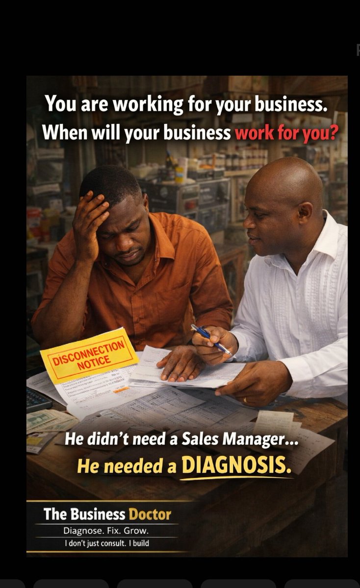 saamtoop's tweet photo. You are working for your business. When will your business work for you?

I once saw an entrepreneur in Akure who was celebrating a 50% increase in sales.
Three months later, he couldn't pay his electricity bill.

How is that possible? https://t.co/p7MFWvGIM6